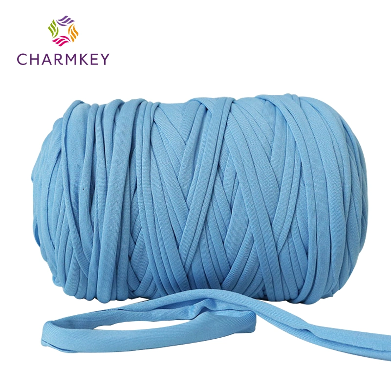 Charmkey Soft Polyester Fancy Yarn 400g 500g T Shirt Yarn Cotton Yarn Hand Knitting Bag