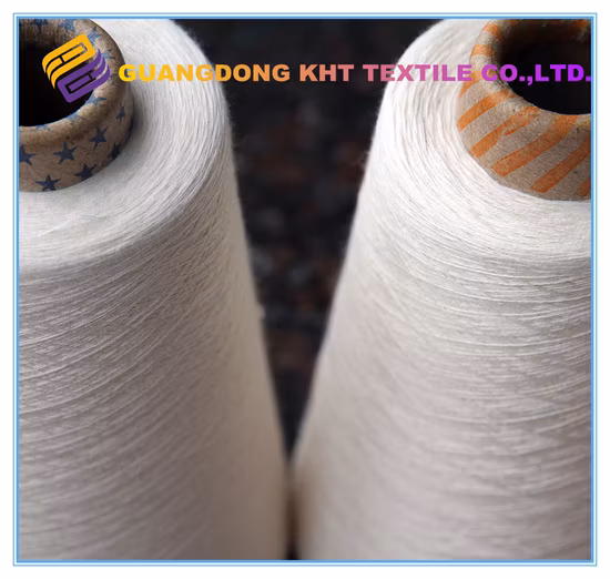 100% Algodão Compacto Penteado 40 50 60 80 Têxtil Tricô e Tecelagem Cinza Fio Branco Cru